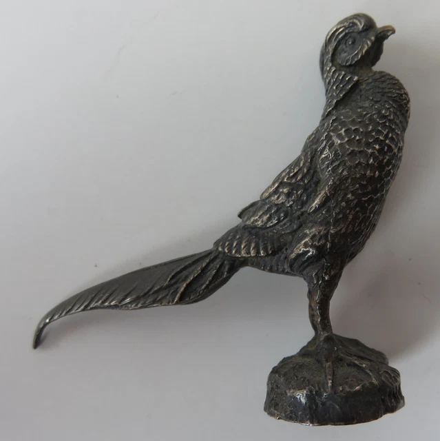 Vintage Miniature Hawk With Headress Metal Figure        (Inv36124)