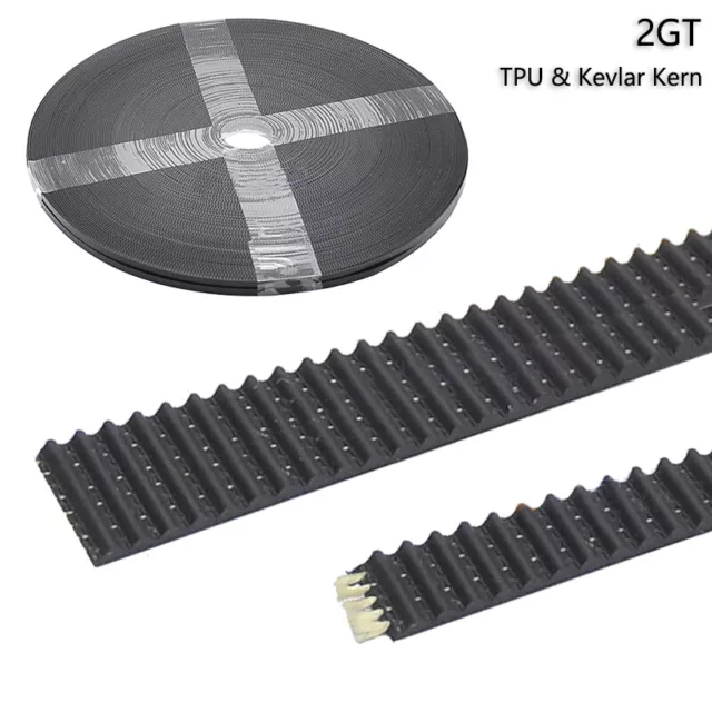 TPU Zahnriemen mit Kevlar 2GT GT2 offen Synchronriemen Breite 6 10mm Meterware