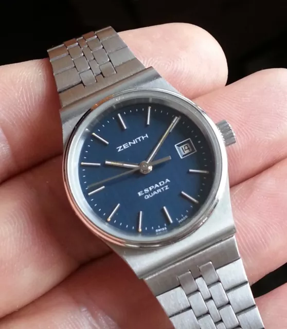 Zenith Espada Surf lady Stainless Steel NOS Orologio/Watch Vintage 80 Very nice