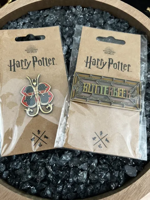 BUTTERBEER PIN SET Wizarding World Harry Potter UK Tour NEW MinaLima Butter Beer
