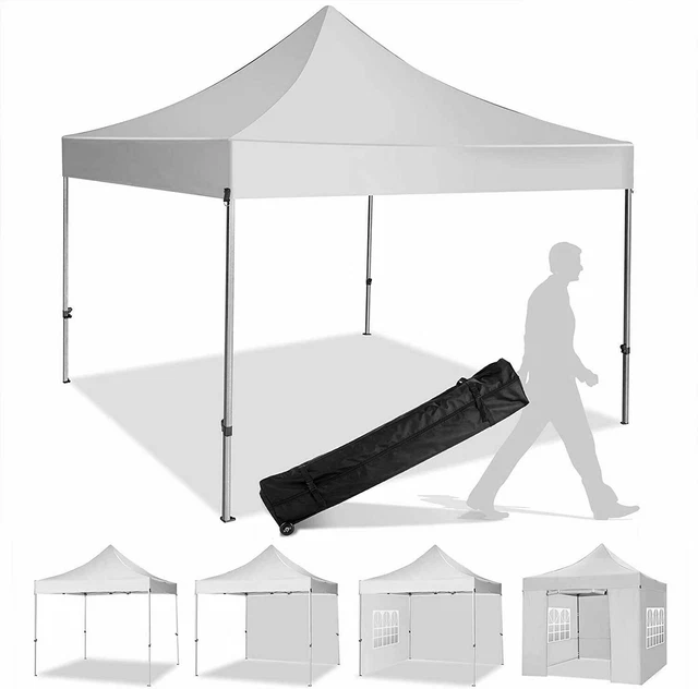 Faltpavillon 3x3M Regendicht Pavillon UV-Schutz Faltzelt mit 4 Seitenteilen Neu* 9