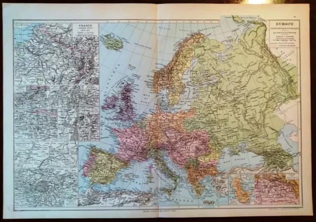 CARTA GEOGRAFICA ANTICA EUROPA antecedente 1 Guerra Mondiale 1912 Antique  map EUR 25,00 - PicClick IT