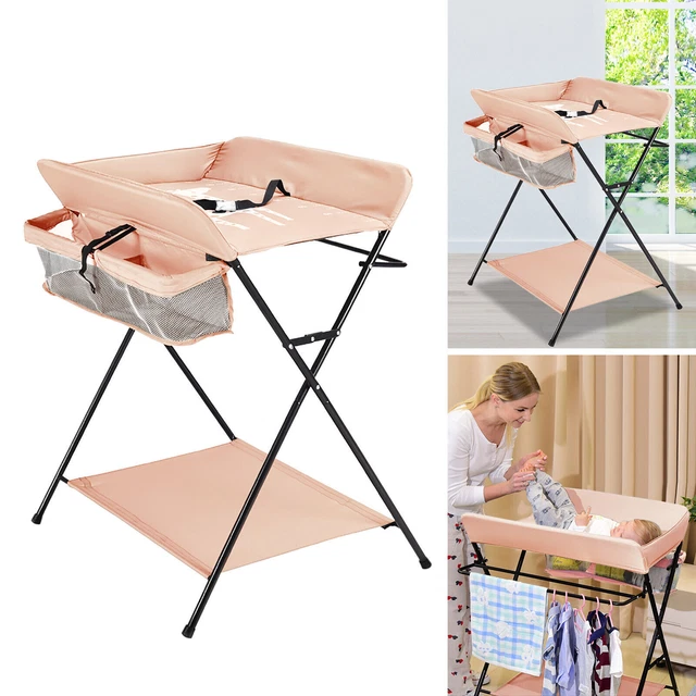 Baby Wickelkombi Klappbare Wickelkommode Mit Eisenrahmen+Oxford-Stoff Mobiler