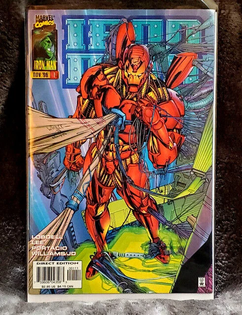 Iron Man #1 Vol 2 1996 Marvel Comics Direct Edition --Lobdell, Lee, Portacio--