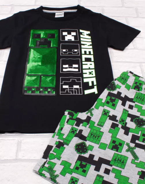 Minecraft Pyjamas Boys 4 Options de design Enfants Top Shorts Gamer PJS 3