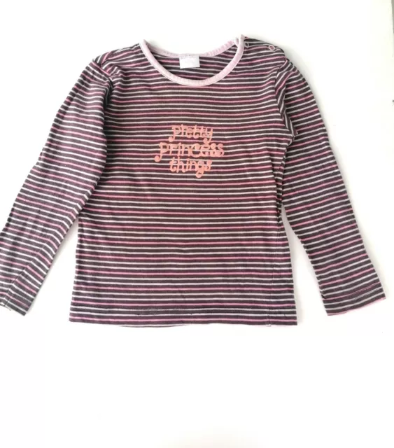 Kleinkind Mädchen Pullover GR. 98 braun rosa weiß gestreift