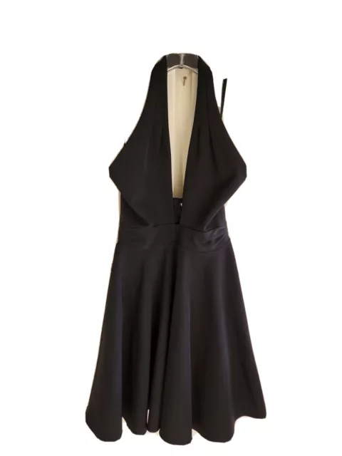 Milly Minis Girls Black Dress, Fit/Flare Halter Empire Waist, Lined, SZ. 14, EUC