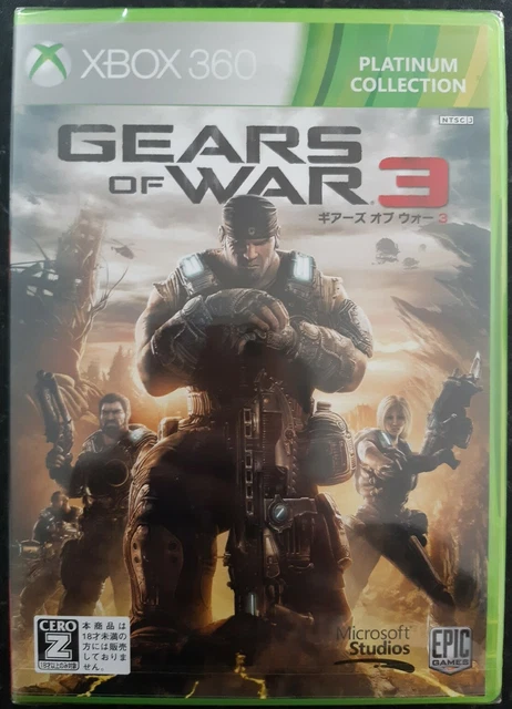 Brand New Sealed Gears Of War 3 Platinum Japanese Xbox 360 Xbox One