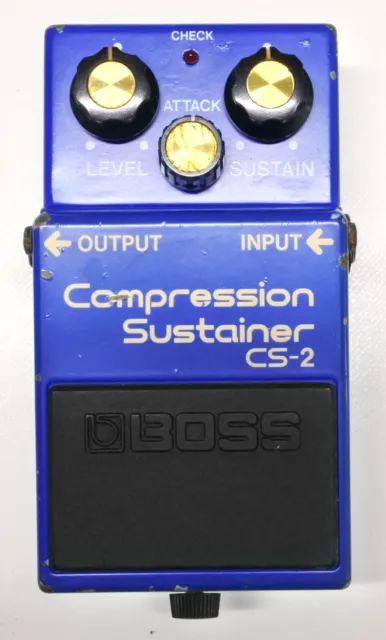 BOSS CS-2 Compression Sustainer Guitar Effects Pedal MIJ 1982 #399 Courier EMS