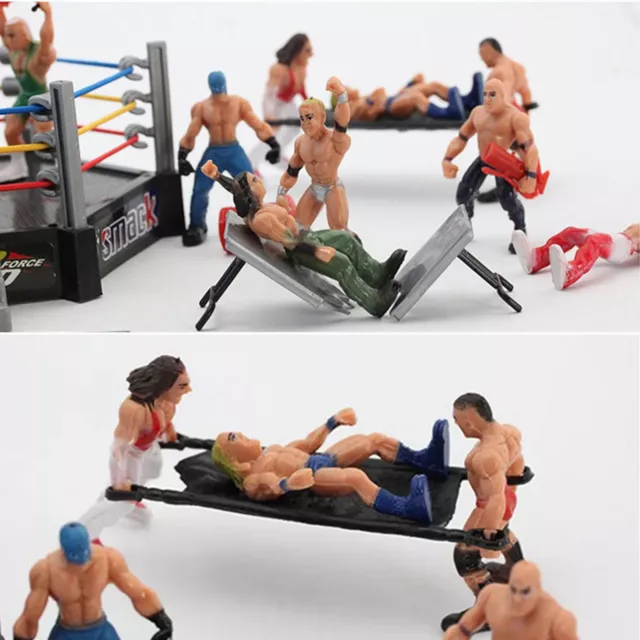 Mini Wrestling Toys Wrestling Toy Set Figure Playset Wrestlers Warriors 3