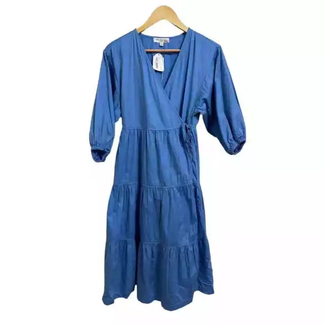 Sweet Baby Jamie Women's Blue Tiered Wrap Dress Size XS NWT