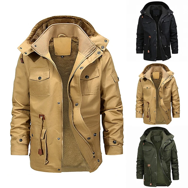 Mens Winter Formal Trench Coat Double Breasted Overcoat Long Wool Jacket Outwear