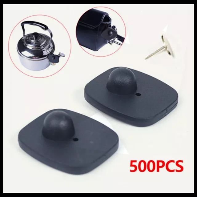 500x Mini Square Hard Tags EAS RF 8.2MHz Checkpoint Compatible（500-Pin Included）