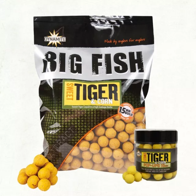 Dynamite Baits Big Fish Sweet Tiger & Corn  15mm Boilies 1.8kg