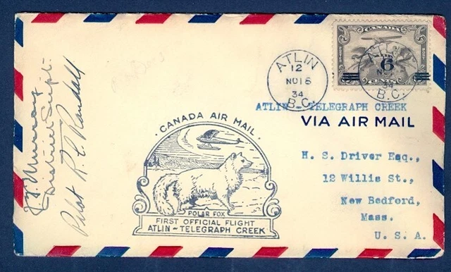 Canada Atlin/Telegraph Creek No 18 34 Ffc Pilot Signed
