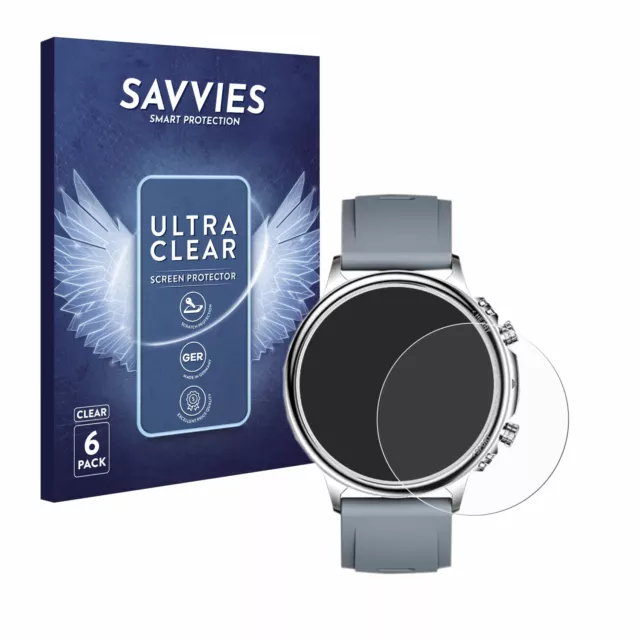 Savvies 6x Folie für Fitonme HH85 Schutzfolie Displayschutz Display Schutz Klar