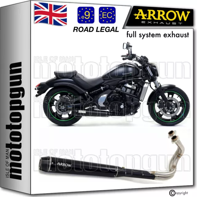 Arrow Full System Exhaust Open Rc Rebel Black C Kawasaki Vulcan S 650 2015 15