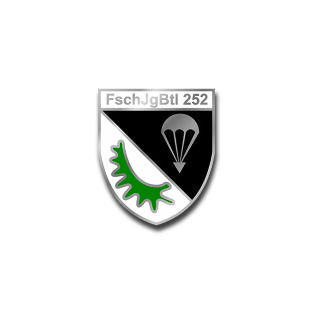 Wappenschild Fallschirmjägerbataillon 251 Calw - Wandschild Metall & Kirschbaumoptik (16x20 Cm)