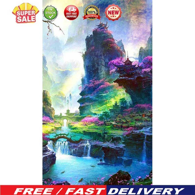 Idyllic Landscape 5D DIY Full Round Diamond Painting Mosaic Decor Craft Beadwork