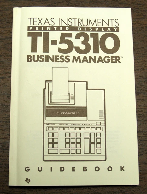 Texas Instrument 93 TEXAS INSTRUMENTS BUSINESS Calculator Guidebook/Manual– may work with ...