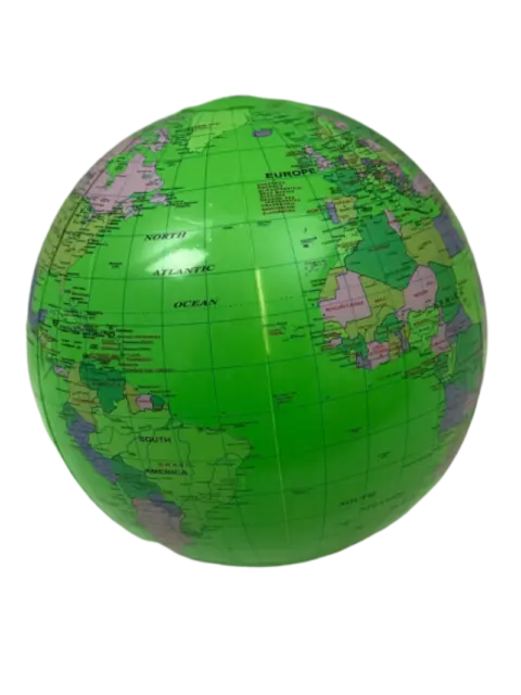 Inflatable Globe Map Ball World Earth Geography Blow Up Atlas Education Toy 40cm 2