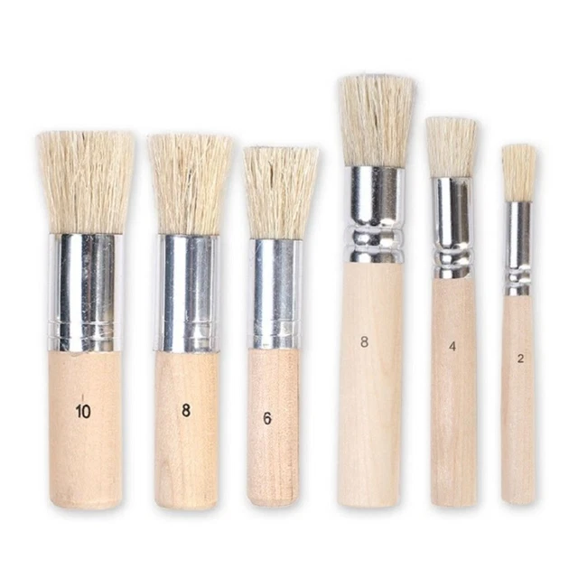 auto Pennello a olio Pennelli per pittura Gesso di setole Manico in legno