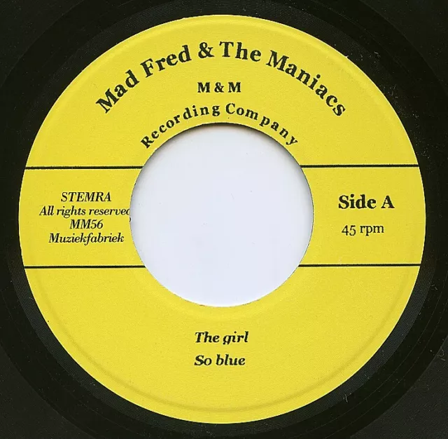 HEAR- Rare Rockabilly EP - Mad Fred & The Maniacs - The Girl - M&M # MM56 Import