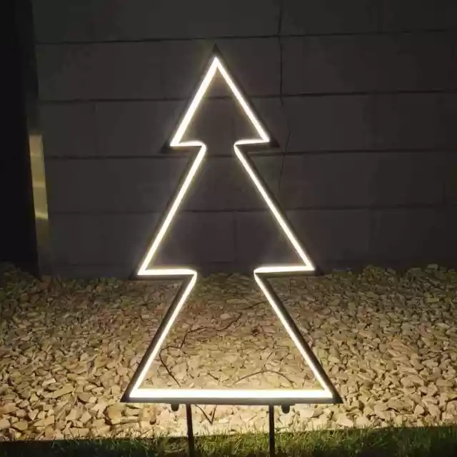 LED-Tanne Lichtband 240er warmweiß 44,5 x 2 x 65 cm, IP44 Tannenbaum Weihnachten