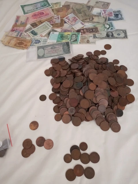 huge bulk AUSTRALIAN PENNY PENNIES LOT x 5-7KG....WORLD BANKNOTE BANKNOTES