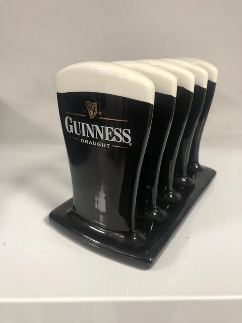 GUINNESS TOAST RACK Ceramic Pint Shape Barware Rare Collectible Ireland ...