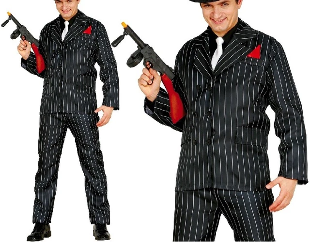 Set Accessori Anni 20 Per Uomo, 7 Pezzi Costume Mafia Carnevale