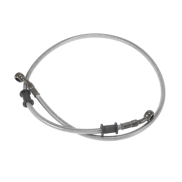 90cm 35.43" Moto Tressé Frein Embrayage Huile Tuyau Ligne Argenté