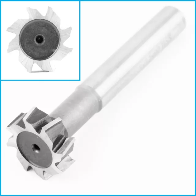 25mm x 8mm HSS 8 Flute T-Slot Milling Cutter Mill End Metalworking Drilling Tool