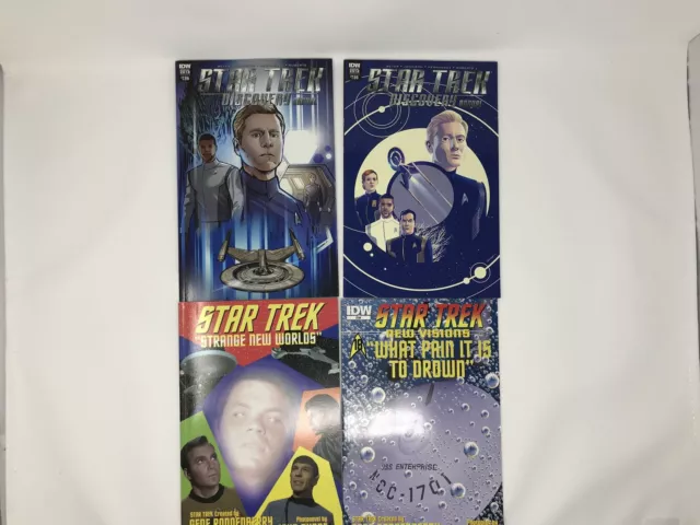 Lot of 4 Star Trek Comics TPB Paperback New Visions Strange New Worlds Discovery