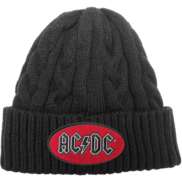 AC / Dc Unisexe Noir Bonnet : Ovale Logo (Tricot)