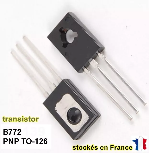 Transistor B772 ou 2SB772 TO-126 (TO126 ) IC Circuits Intégrés  .C45.5