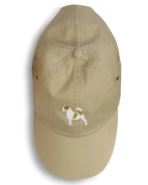 Jack Russell Terrier Khaki Embroidered Baseball Cap BB3407BU-156