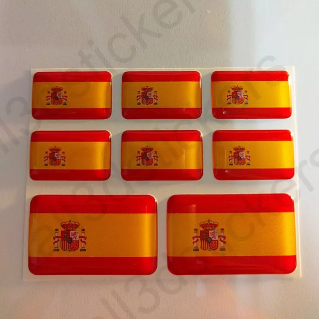 Pegatinas España Pegatina Bandera Española Vinilo Adhesivo 3d Relieve Resina