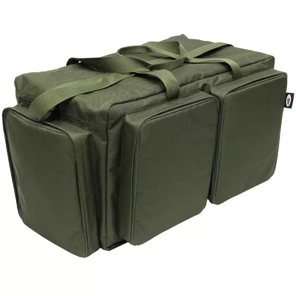 NGT Carp Fishing Green Carryall Tackle Bag - Multi Pocket Large Holdall 800
