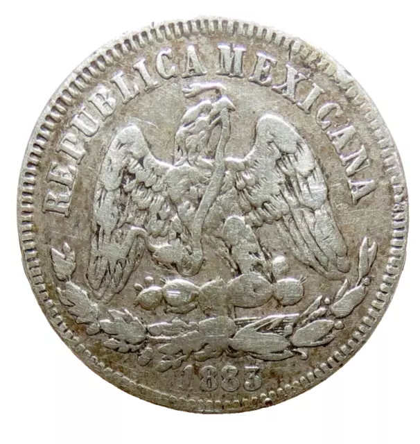 Mexique, 25 Centavos 1883 Mexico Argent