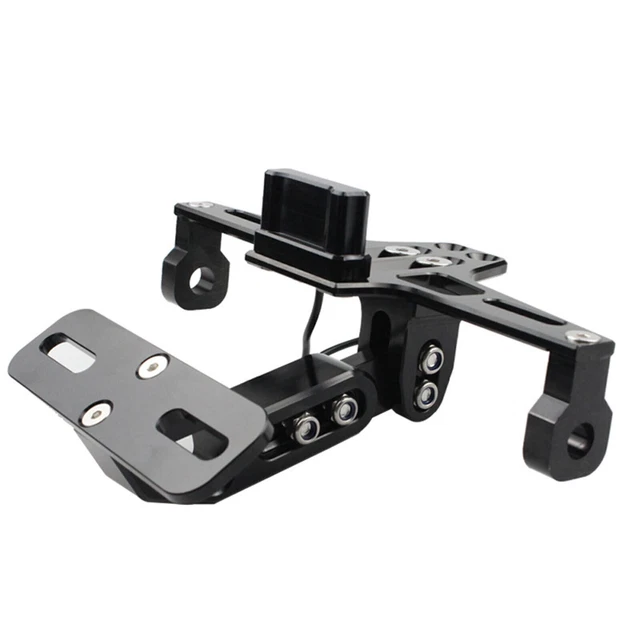 Adjustable License Plate Holder Mount Bracket With LED Taillight for Motorcycle
