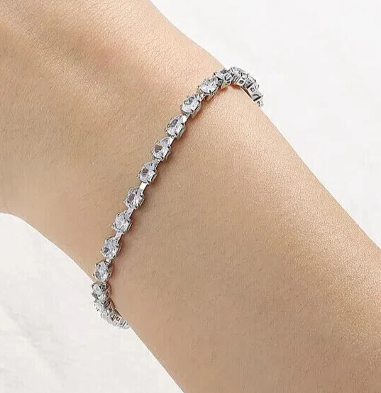 Bracelet Géométrique Femme Goutte D’eau Strass – Bijou Réglable Chic Pour Anniversaire Ou Fête
