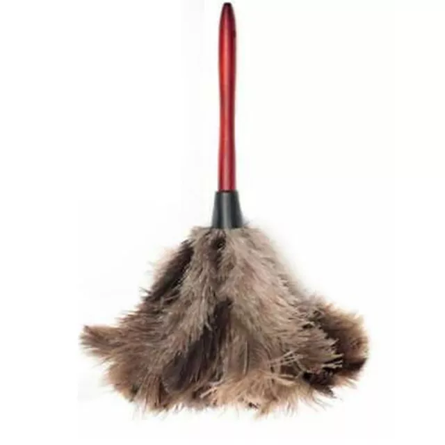 2PCS Static Duster Brush Natural Ostrich Feather Brush Wood Handle Cleaning Tool 3