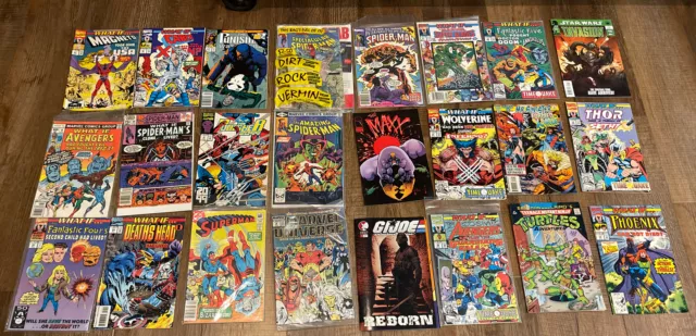 Vintage Mixed Comic Book Lot of 24- The Amazing Spider-Man, Maxx, GI Joe & More