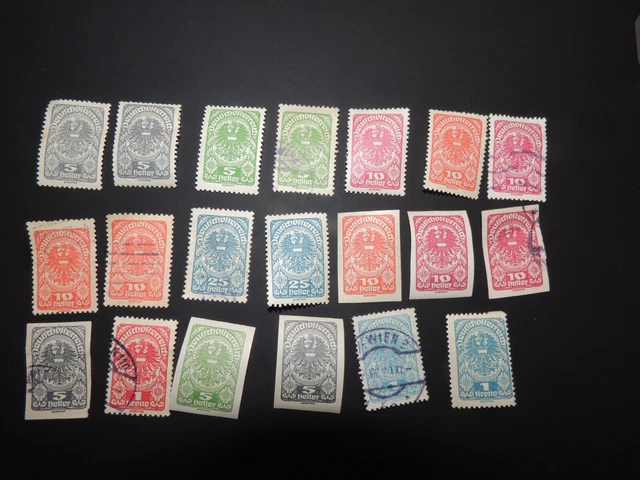 Briefmarken „20x Österreich teilw. Falz wie abgebildet (25)“