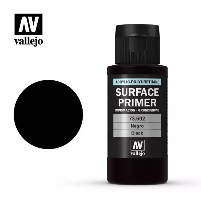 VALLEJO SURFACE PRIMER BLACK 60ml 73602 COLORI VALLEJO