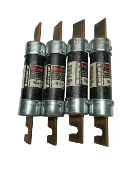 (4 Pack) Bussmann Fusetron FRN-R-70 Amp Dual-Element Time-Delay Class RK5 Fuse