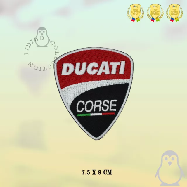 Ducati Corse Motor Bike Brand Patch Embroidered Iron On Sew On Patch Badge