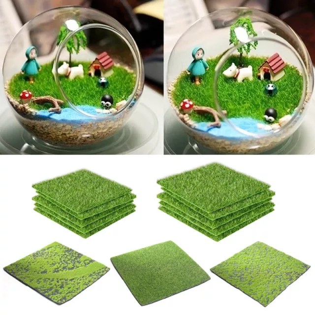 1pc Lawn Miniature Artificial Grass Fairy Garden Ornament Landscape Craft Decor