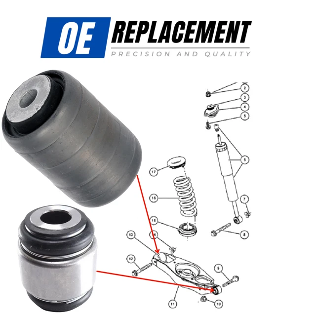 PartsW - Kit De Suspensión Superior E Inferior De 3 Piezas Para Jeep Liberty 2002-2007